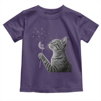 Cat Blowing Dandelion Toddler T Shirt Kitten Making A Wish Nature Art