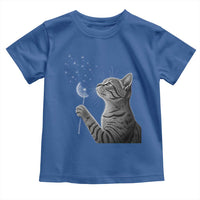Cat Blowing Dandelion Toddler T Shirt Kitten Making A Wish Nature Art