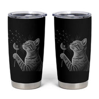 Cat Blowing Dandelion Tumbler Cup Kitten Making A Wish Nature Art