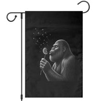 Bigfoot Blowing Dandelion Garden Flag Funny Sasquatch Making A Wish