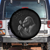 Bigfoot Blowing Dandelion Spare Tire Cover Funny Sasquatch Making A Wish