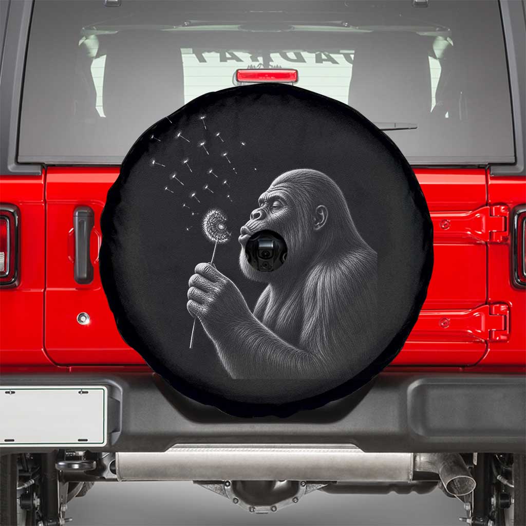 Bigfoot Blowing Dandelion Spare Tire Cover Funny Sasquatch Making A Wish