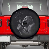 Bigfoot Blowing Dandelion Spare Tire Cover Funny Sasquatch Making A Wish