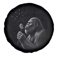 Bigfoot Blowing Dandelion Spare Tire Cover Funny Sasquatch Making A Wish