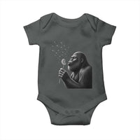 Bigfoot Blowing Dandelion Baby Onesie Funny Sasquatch Making A Wish