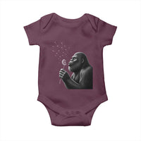 Bigfoot Blowing Dandelion Baby Onesie Funny Sasquatch Making A Wish