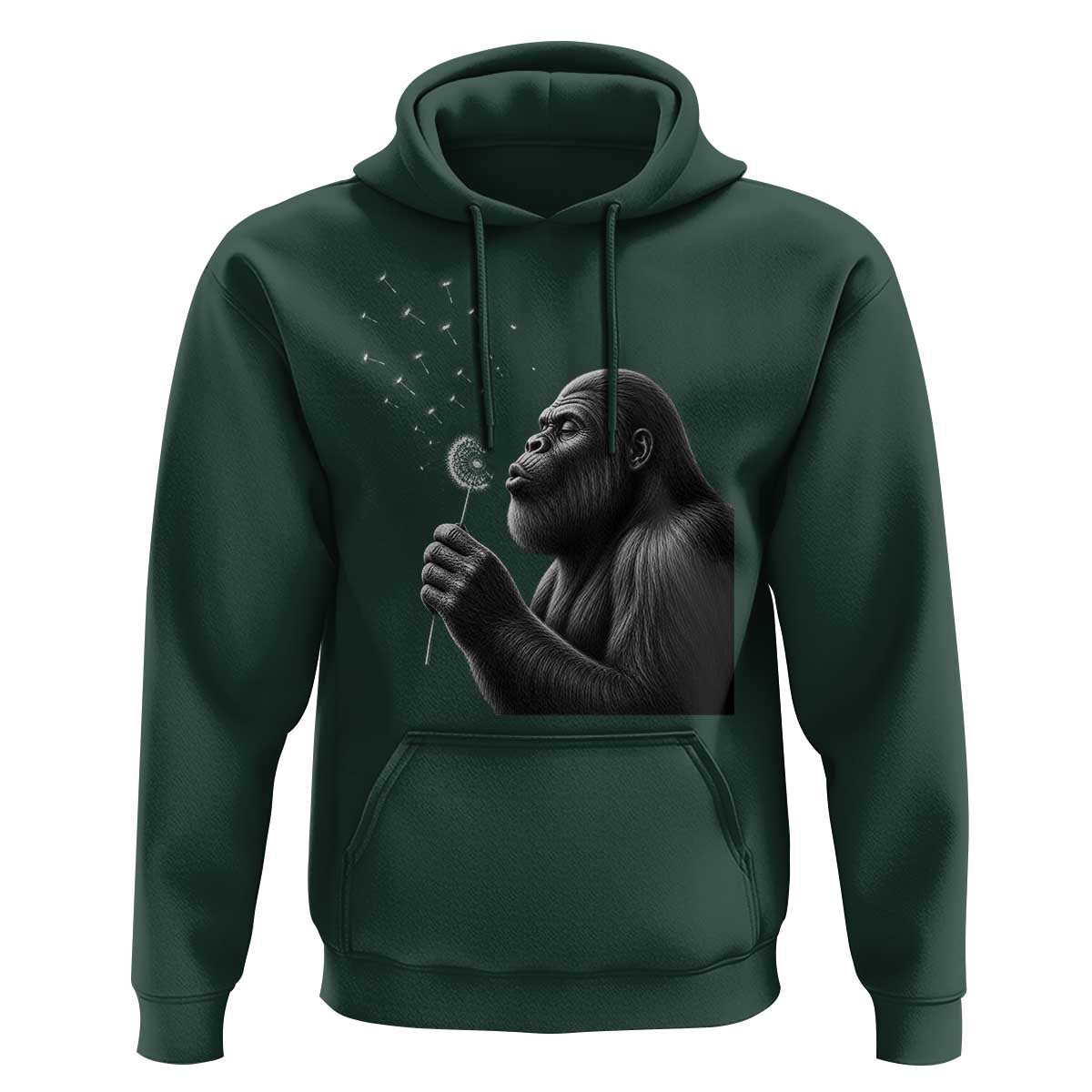 Bigfoot Blowing Dandelion Hoodie Funny Sasquatch Making A Wish
