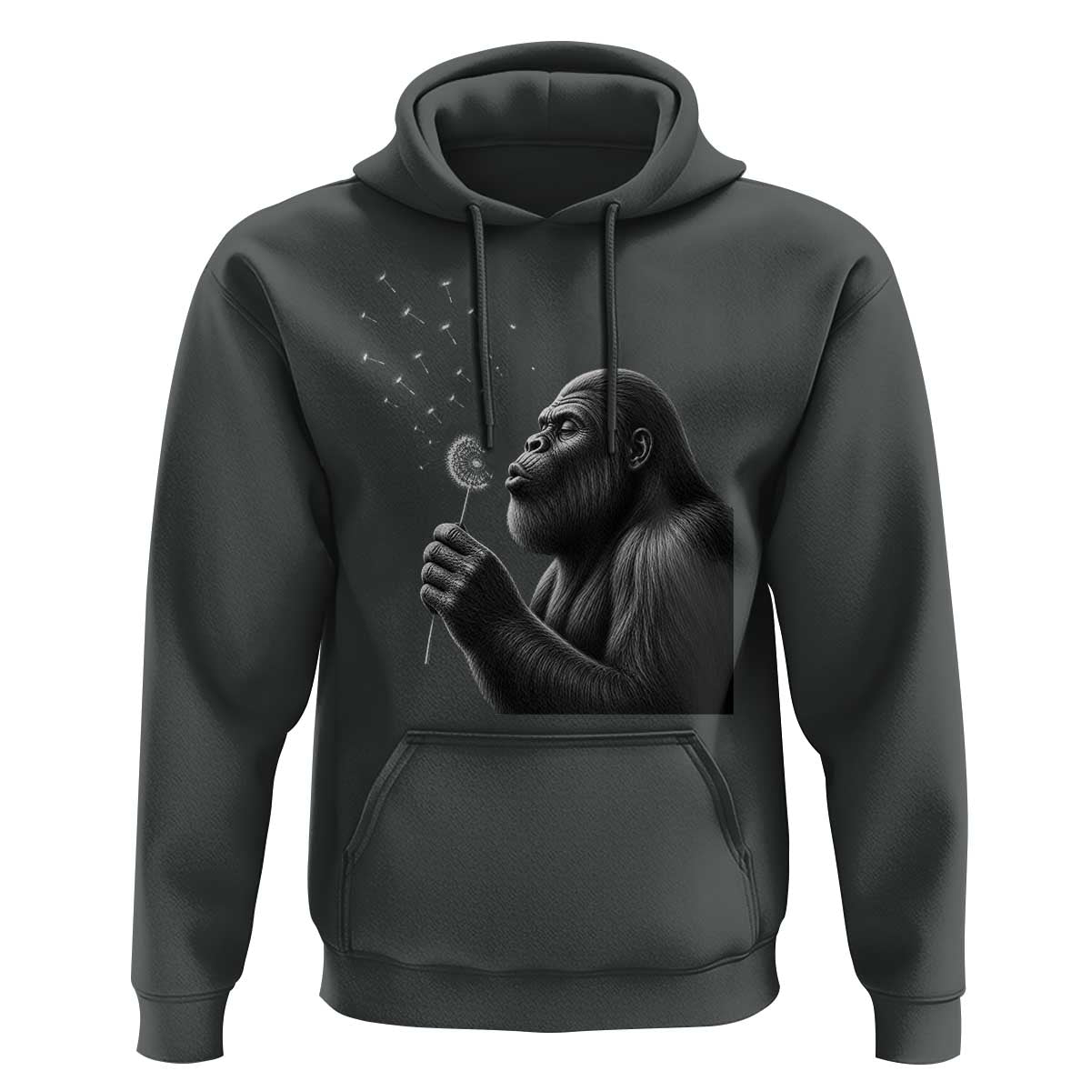 Bigfoot Blowing Dandelion Hoodie Funny Sasquatch Making A Wish