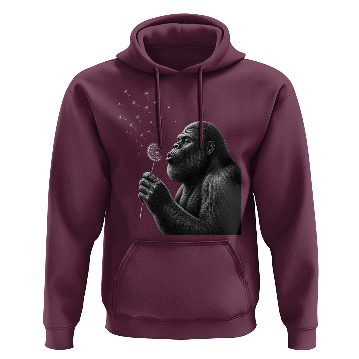 Bigfoot Blowing Dandelion Hoodie Funny Sasquatch Making A Wish