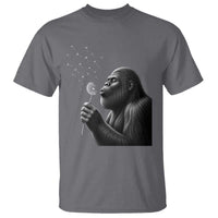 Bigfoot Blowing Dandelion T Shirt Funny Sasquatch Making A Wish