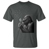 Bigfoot Blowing Dandelion T Shirt Funny Sasquatch Making A Wish
