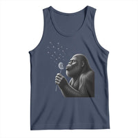 Bigfoot Blowing Dandelion Tank Top Funny Sasquatch Making A Wish