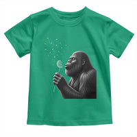 Bigfoot Blowing Dandelion Toddler T Shirt Funny Sasquatch Making A Wish