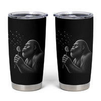 Bigfoot Blowing Dandelion Tumbler Cup Funny Sasquatch Making A Wish