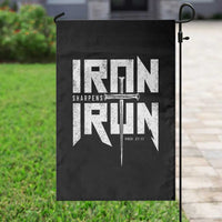 Iron Sharpens Iron Garden Flag Christian Bible Scripture Gym Workout