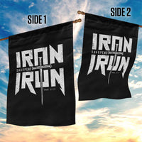 Iron Sharpens Iron Garden Flag Christian Bible Scripture Gym Workout