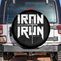 Iron Sharpens Iron Spare Tire Cover Christian Bible Scripture Gym Workout