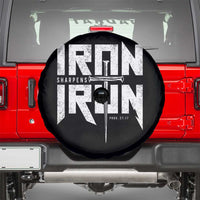 Iron Sharpens Iron Spare Tire Cover Christian Bible Scripture Gym Workout