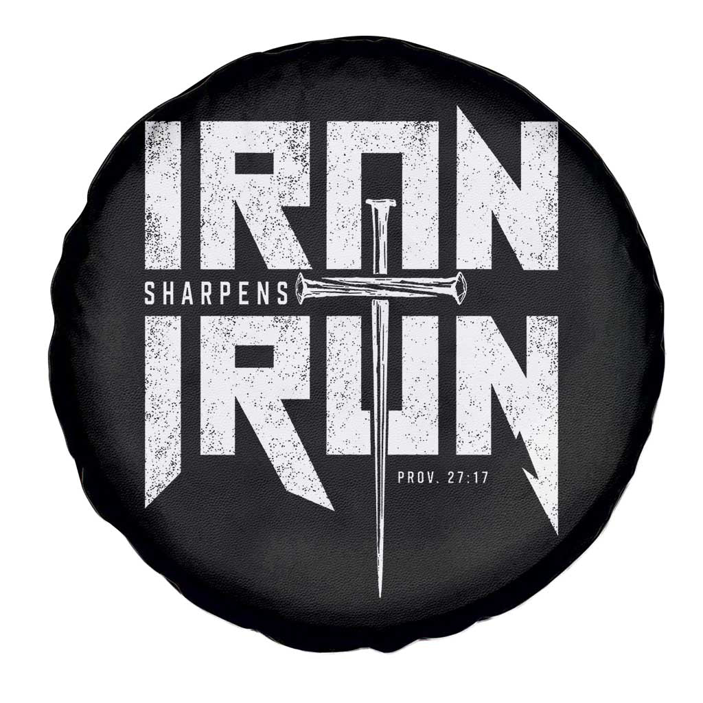 Iron Sharpens Iron Spare Tire Cover Christian Bible Scripture Gym Workout