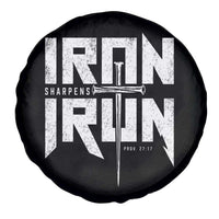 Iron Sharpens Iron Spare Tire Cover Christian Bible Scripture Gym Workout