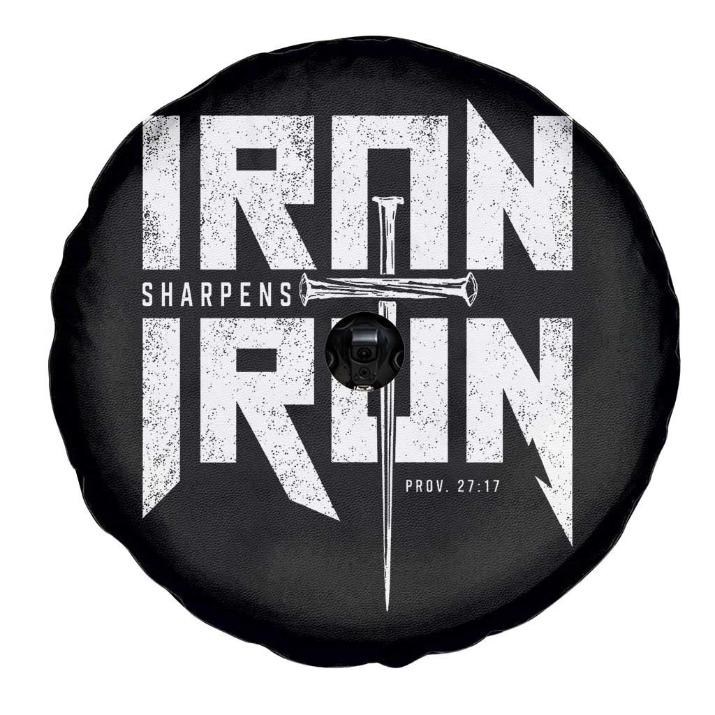 Iron Sharpens Iron Spare Tire Cover Christian Bible Scripture Gym Workout