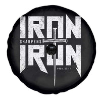 Iron Sharpens Iron Spare Tire Cover Christian Bible Scripture Gym Workout