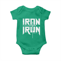Iron Sharpens Iron Baby Onesie Christian Bible Scripture Gym Workout