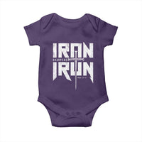 Iron Sharpens Iron Baby Onesie Christian Bible Scripture Gym Workout