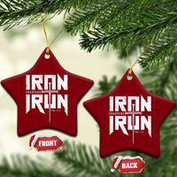 Iron Sharpens Iron Ceramic Ornament Christian Bible Scripture Gym Workout