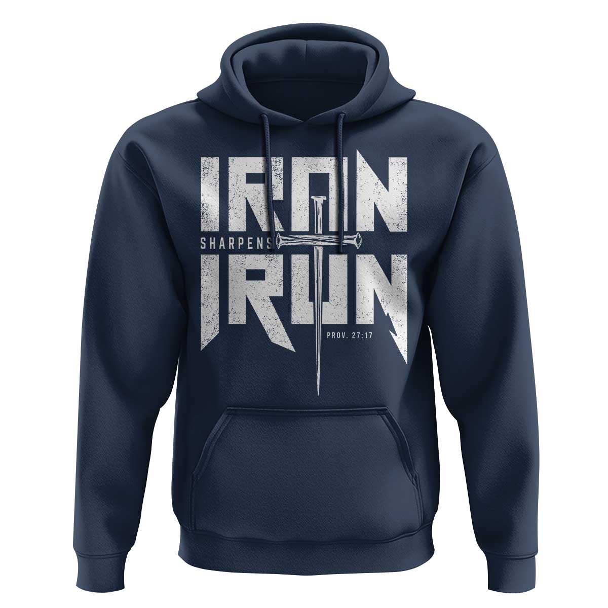 Iron Sharpens Iron Hoodie Christian Bible Scripture Gym Workout