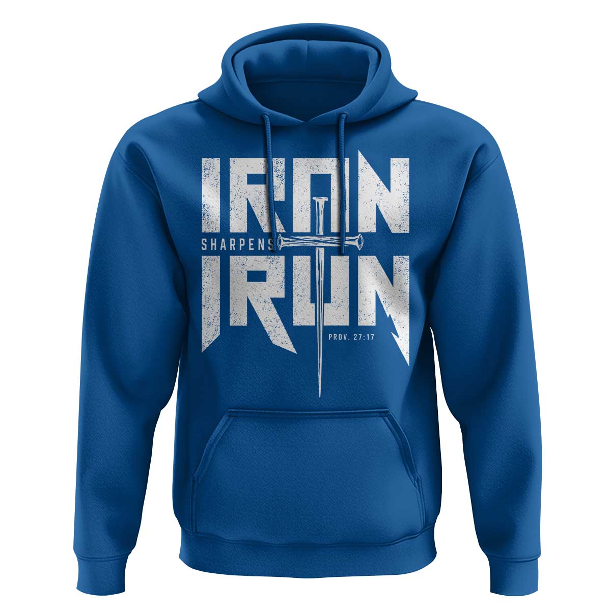 Iron Sharpens Iron Hoodie Christian Bible Scripture Gym Workout