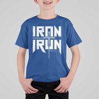 Iron Sharpens Iron T Shirt For Kid Christian Bible Scripture Gym Workout