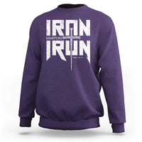 Iron Sharpens Iron Sweatshirt Christian Bible Scripture Gym Workout