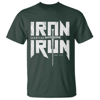 Iron Sharpens Iron T Shirt Christian Bible Scripture Gym Workout