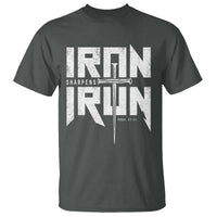 Iron Sharpens Iron T Shirt Christian Bible Scripture Gym Workout