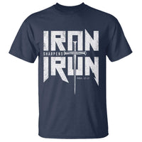 Iron Sharpens Iron T Shirt Christian Bible Scripture Gym Workout
