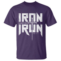 Iron Sharpens Iron T Shirt Christian Bible Scripture Gym Workout