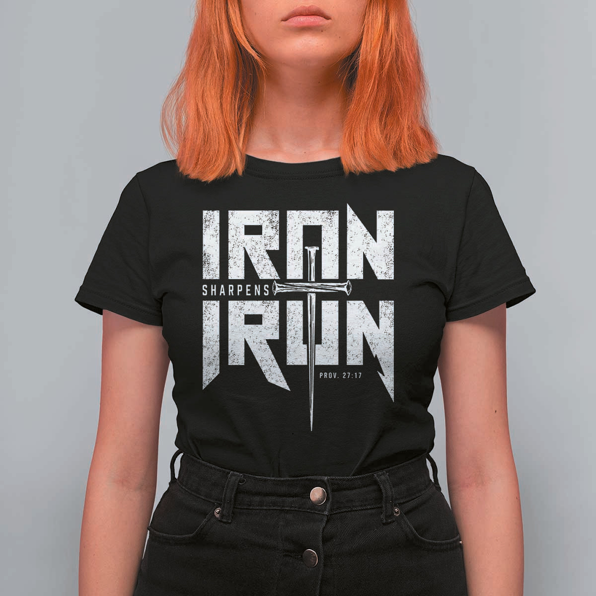 Iron Sharpens Iron T Shirt For Women Christian Bible Scripture Gym Workout