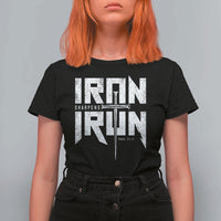 Iron Sharpens Iron T Shirt For Women Christian Bible Scripture Gym Workout
