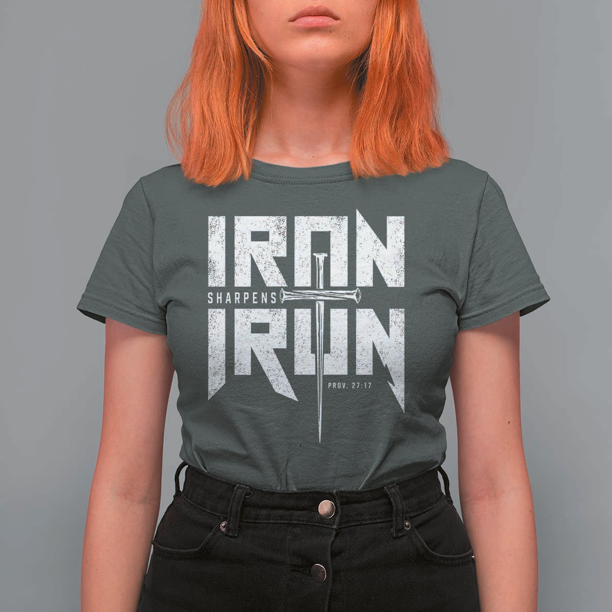 Iron Sharpens Iron T Shirt For Women Christian Bible Scripture Gym Workout