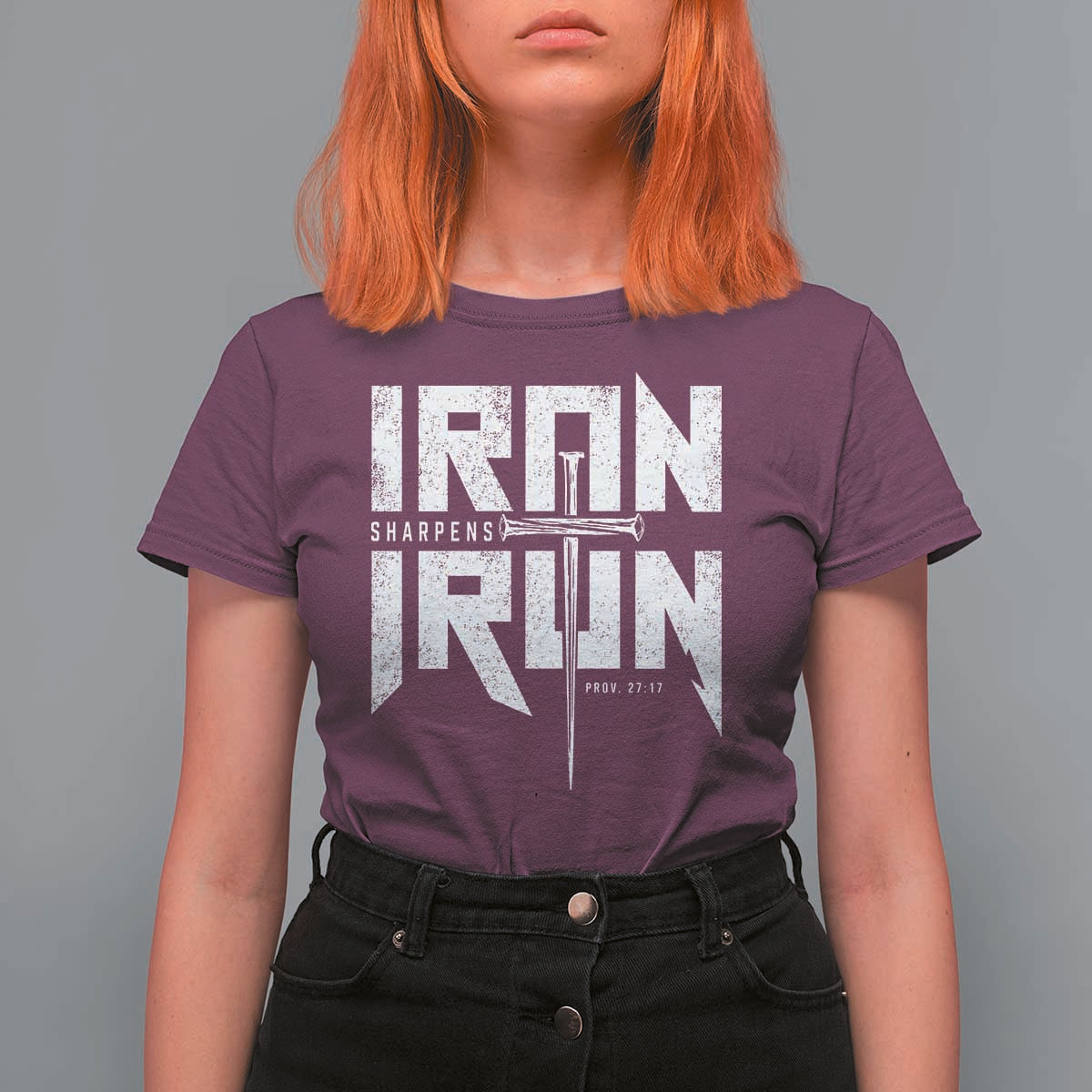 Iron Sharpens Iron T Shirt For Women Christian Bible Scripture Gym Workout