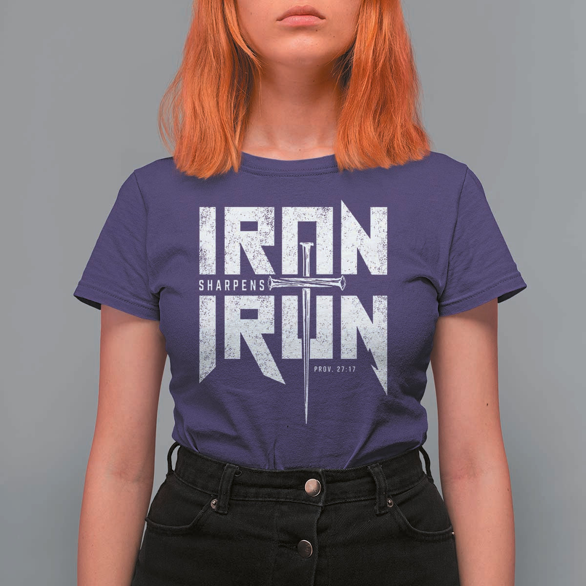 Iron Sharpens Iron T Shirt For Women Christian Bible Scripture Gym Workout