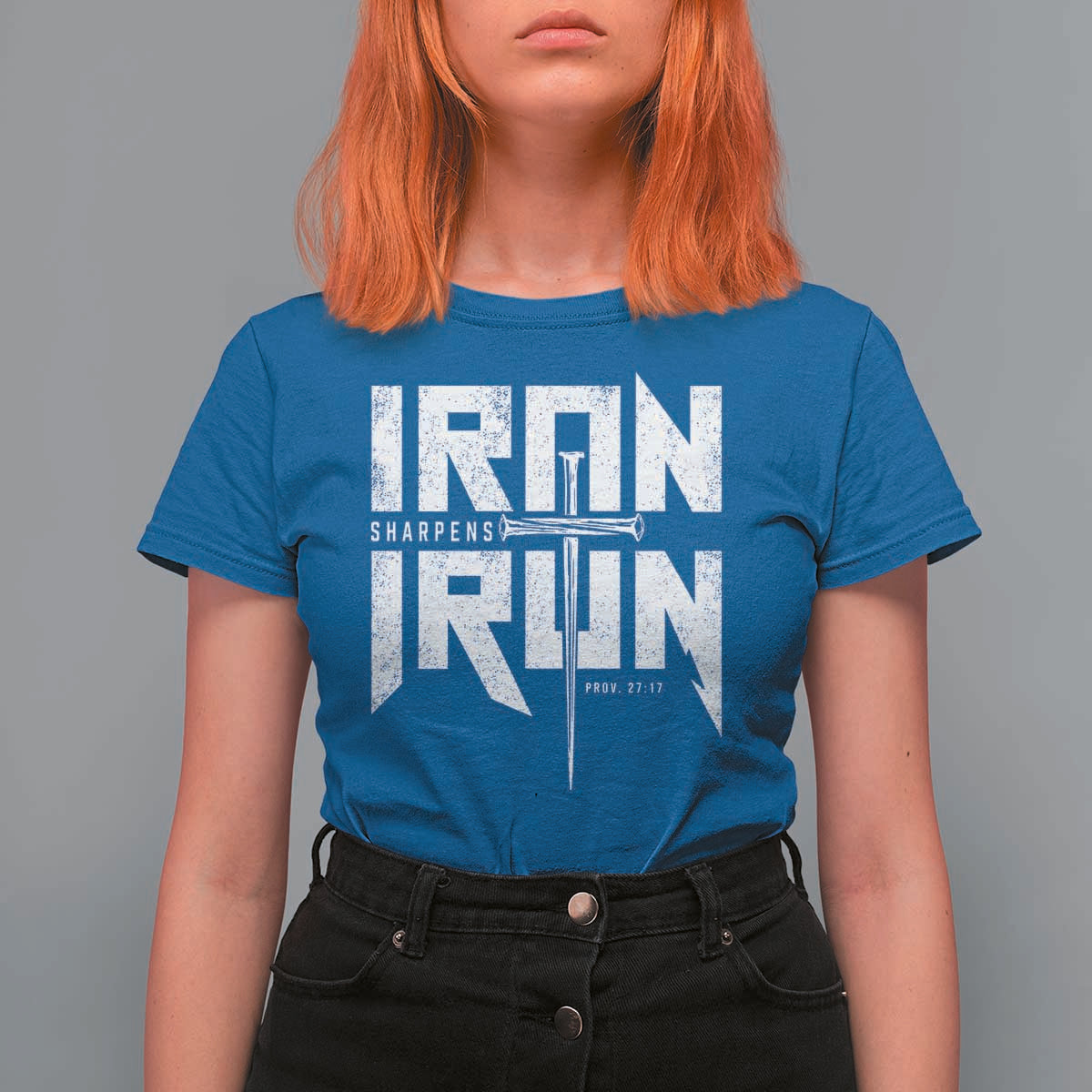 Iron Sharpens Iron T Shirt For Women Christian Bible Scripture Gym Workout