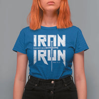 Iron Sharpens Iron T Shirt For Women Christian Bible Scripture Gym Workout