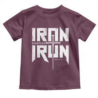 Iron Sharpens Iron Toddler T Shirt Christian Bible Scripture Gym Workout