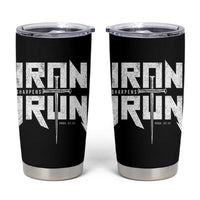 Iron Sharpens Iron Tumbler Cup Christian Bible Scripture Gym Workout