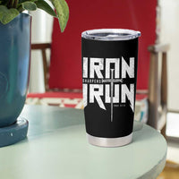 Iron Sharpens Iron Tumbler Cup Christian Bible Scripture Gym Workout