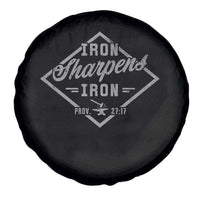 Iron Sharpens Iron Spare Tire Cover Christian Faith Scripture Nail Jesus Cross