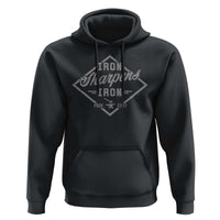 Iron Sharpens Iron Hoodie Christian Faith Scripture Nail Jesus Cross