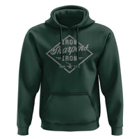 Iron Sharpens Iron Hoodie Christian Faith Scripture Nail Jesus Cross